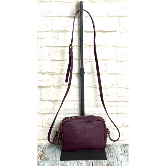 Gigi Crossbody Handbag‎ Women's Leather Camera Handbag Burgundy Wine Small - Picture 2 of 16